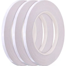 Hotop 3 Rolls 1/4 Inch Quilting Sewing Tape Wash Away Double Sided White 