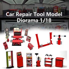 Diorama 1/18 Workshop Tuning Car Repair Model Set Garage Tool Scene Accessories