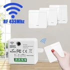 433MHz Wireless Smart Wall Switch 1/2/3 Gang Remote Control UK Home LED Receiver
