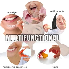 Denture Case Kit, Retainer Cleaner Case with Cleaning Brush, Retainer Cleanin...