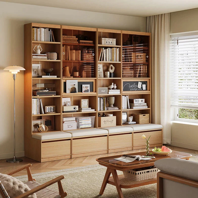 Ronald Bookcase Modular Display Shelf & Storage Multiple Size Natural Wood Color - image 2 of 4