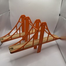 Wooden Train Track Suspension Bridges x 2 Thomas The Tank/Brio Compatible