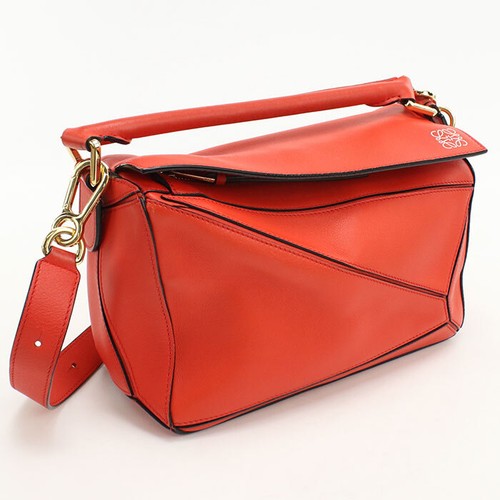 Used Good Condition LOEWE Handbag 2WAY Puzzle Ladies Red