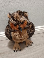 NWT Realistic Owl Melissa  Doug 17" Tall Plush Toy Stuffed Animal Soft