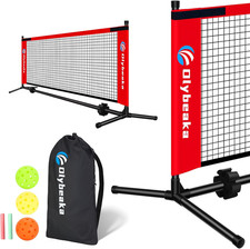 5Ft / 10Ft / 12.5 Ft Mini Pickleball Net for Driveway Backyard with 3 Pickleball
