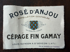 Etiquette VIN Cave Rosé d'ANJOU LOUIS GUINDON SAINT-GEREON LOIRE-ATLANTIQUE