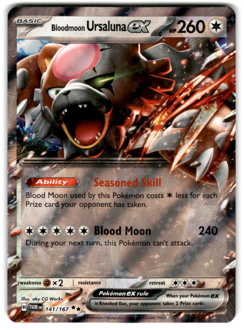 Bloodmoon Ursaluna ex 141/167 SV06: Twilight Masquerade Pokemon TCG