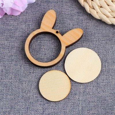 Mini Stickrahmen Rahmen Holz Kaninchen Kaninchenform Kreuzstich Reifen