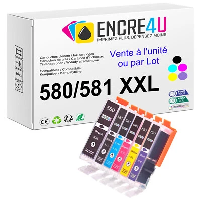 PREMIUM - Cartouches d'encre compatibles avec Canon Pixma ( série 580 581 XXL )
