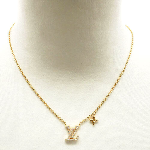 Louis Vuitton M00596 Necklace LV Iconic Gold Brass L45cm Boxed w 