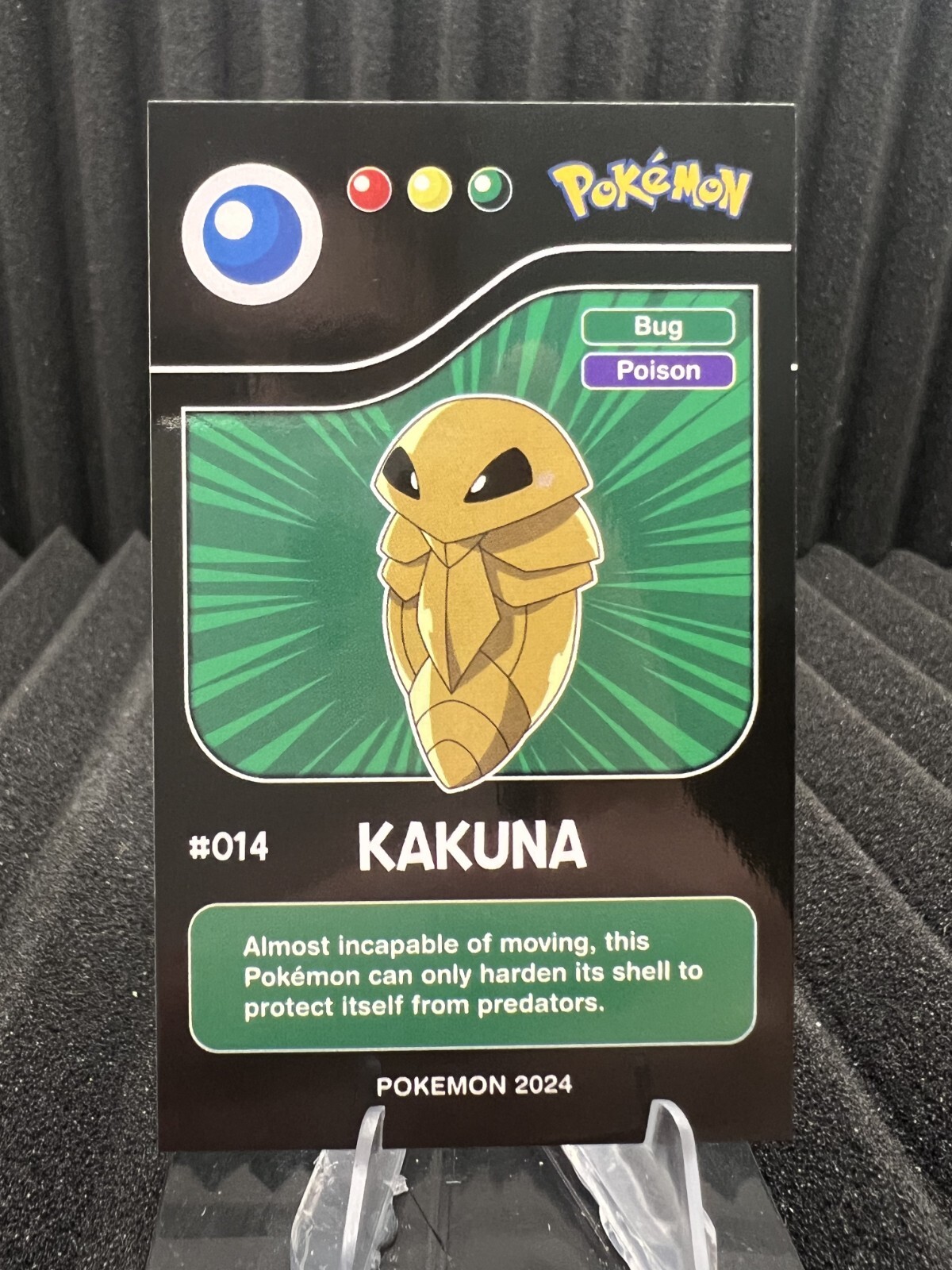 Kakuna #14 - Pokedex Black Kanto 2024 - Pokemon Card NM