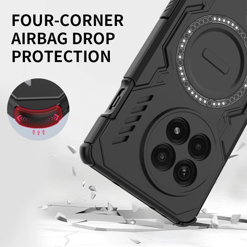 For OnePlus 13R, Hybrid Armor Wireless Magnetic Charging Dual Layer Case Cover - Image 3 of 4