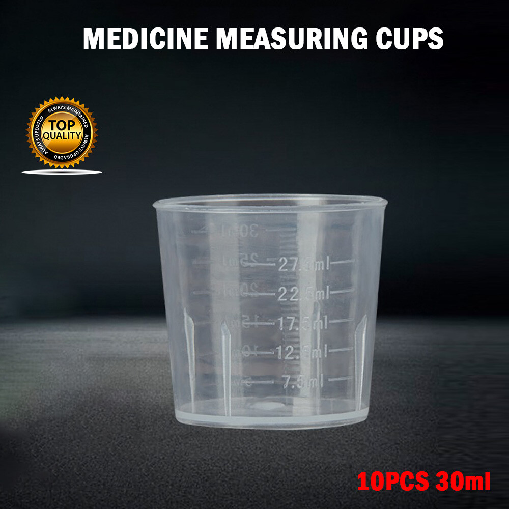 VASOS MEDIDORES DE MEDICAMENTOS 30 ml Contenedor Medidora Líquido Desechable Transparente
