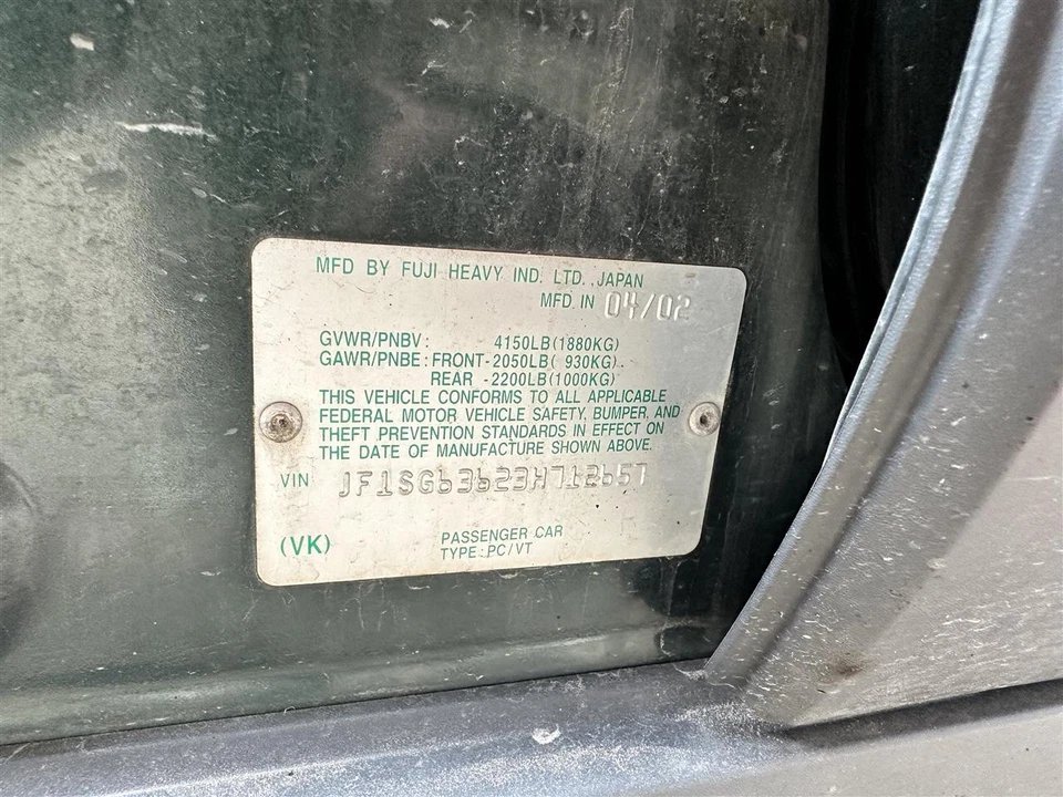 Used Right Sun Visor fits: 2003 Subaru Forester without illumination Right Grade — 第 3/4 张图片