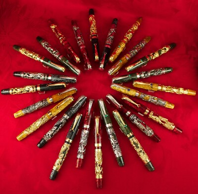 Montegrappa Zodiac Fountain Pen Collection - Complete Gold & Silver Set -24Pens