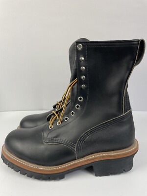 RED WING 2218 Steel Toe Black Logger Boots Work Boots Men's
