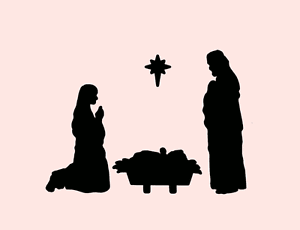 nativity stencil star stars