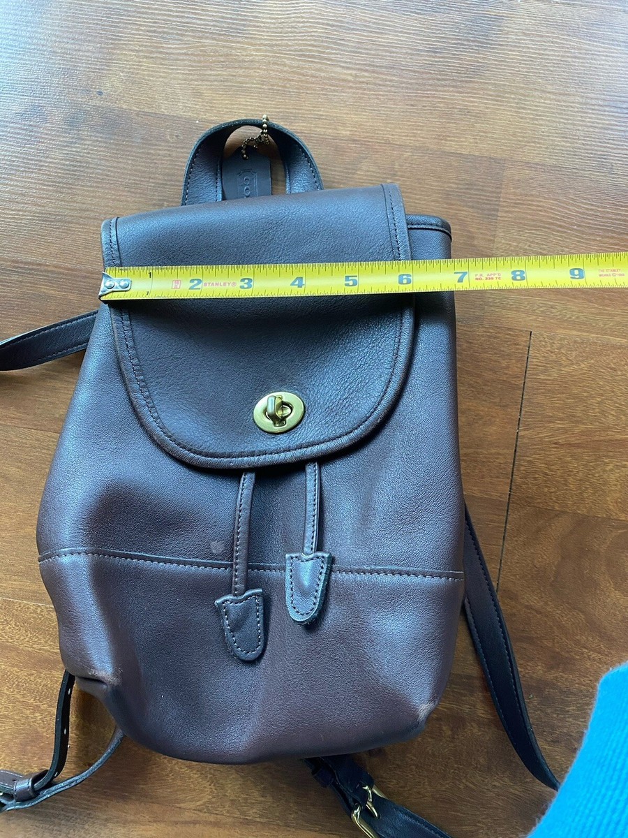 Vintage Coach Daypack Brown Leather Backpack 9960 Turn Lock