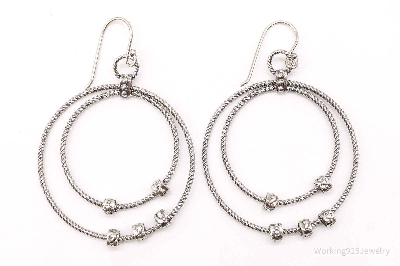 Vintage Designer Silpada Retired Double Rings Sterling Silver Earrings eBay
