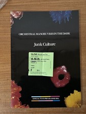 Rare OMD Junk Culture 1984 Tour Programme And Ticket Stub May 1984 Newcastle