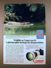 1985 Canon F-1 Camera Ad - Javan Rhinoceros