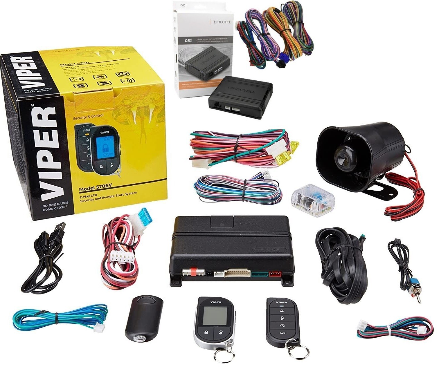Viper 5706V 2-Way 1-Mile LCD Remote Start Car Alarm & Directed DB3 Bypass Module