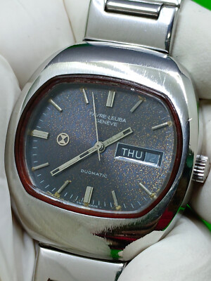vintage Favre Leuba Duomatic watch Automat Day / Date Indicator | eBay