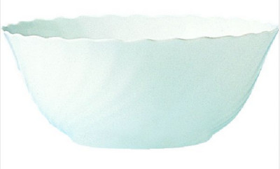 1 Salatschale 24cm   Trianon Luminarc Opalglas Arcoroc   weiße Schale