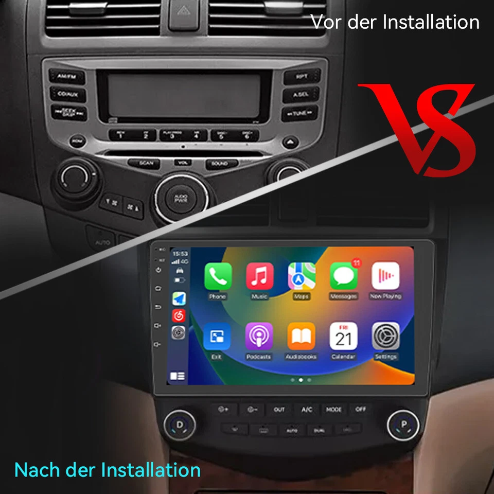 Für Honda Accord 2003-2007 Android 13 4G+64G Autoradio GPS NAVI WIFI 10.1 Inch - Bild 2 von 4
