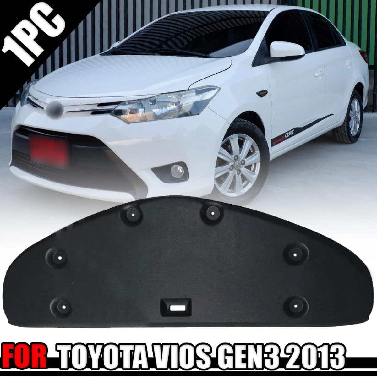 For Toyota Vios Yaris Sedan XP150 2013-22 Heat Shield Insulator Pad Hood  Bonnet | eBay