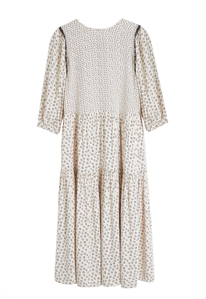 white christmas dresses Joyfolie Girls Chloe Maxi Boho Dress in Cream Dot, Size 14 main image 1