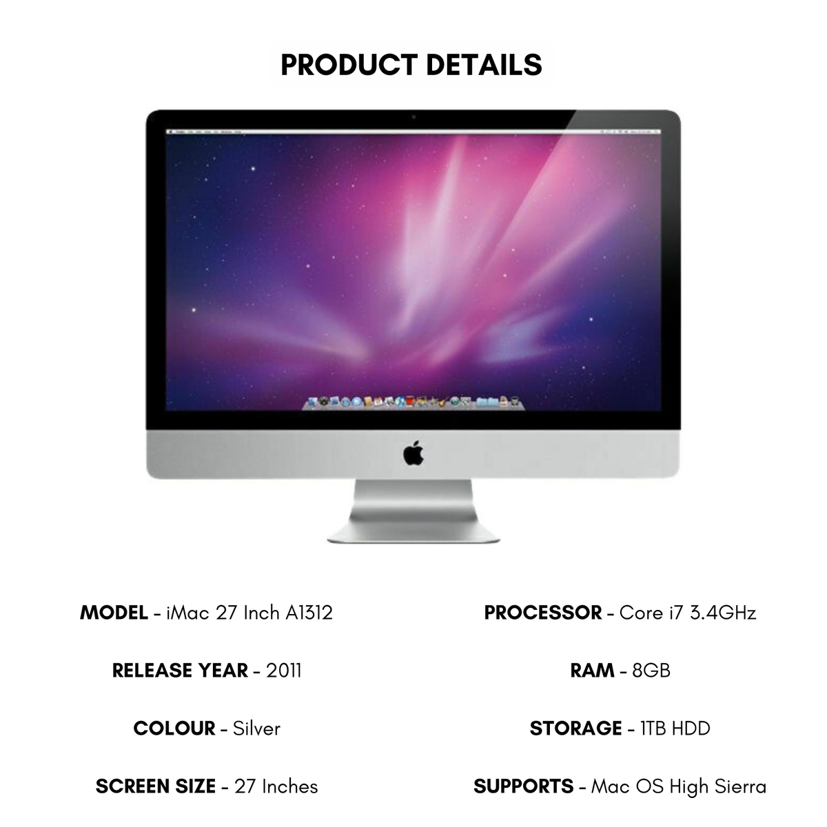 Apple iMac 2011 mid 27インチモデル iMac (27-inch, Mid 2011