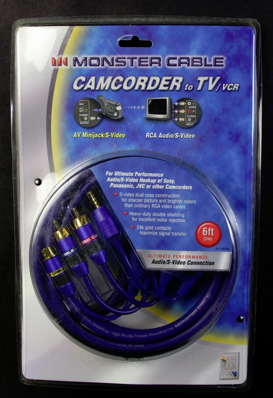 Monster Cable J2 CAMAV MS-6 6-Foot Mini AV to S-Video and RCA Audio Connector