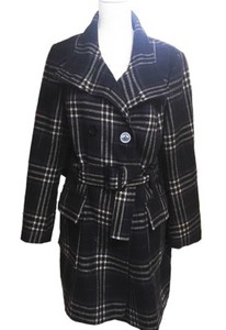 Michele BOYARD ladies Coat Check Purple-Black, Size 42 | eBay