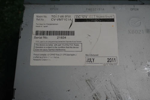 2011 2012 MAZDA CX9 RADIO RECEIVER AM FM CD PLAYER OEM TG17669RX