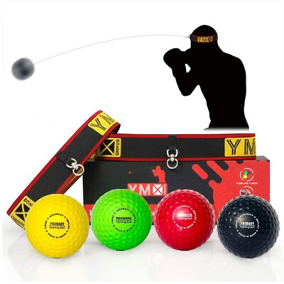 Punchingball Box Training Boxing Reflexball 4 Bälle 2 Stirnbänder Set