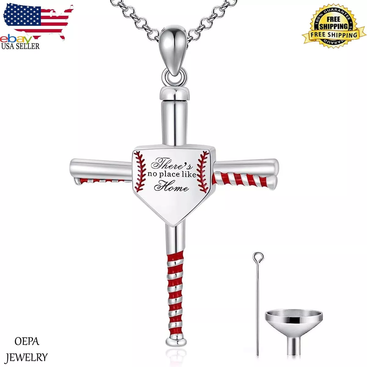 Baseball clearance urn necklace