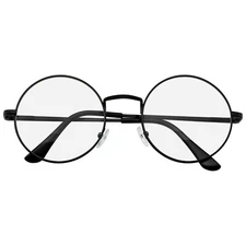 Round Glasses Retro Vintage Classic Metal Clear Lens Round Hippie Glasses