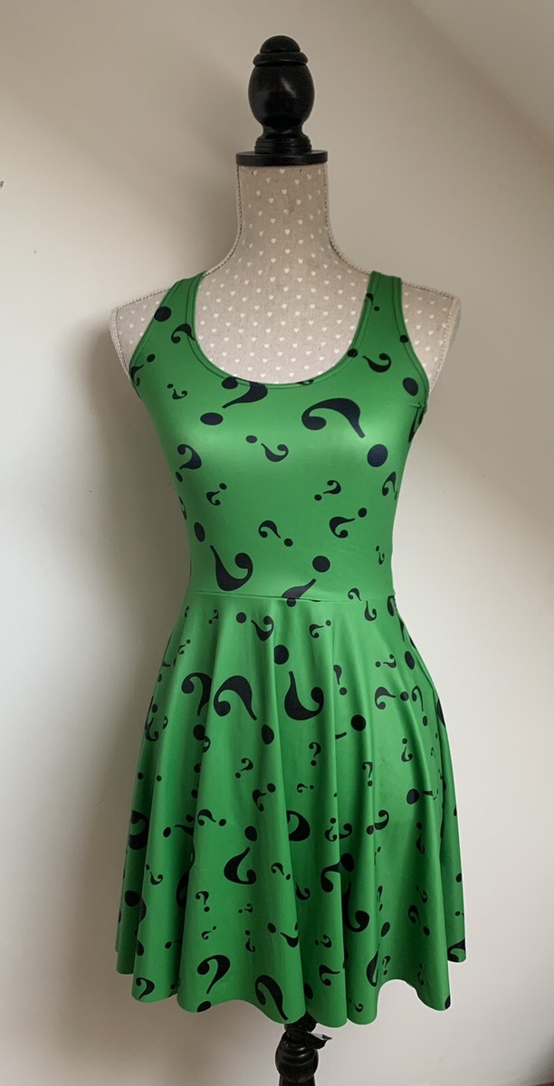 riddler skater dress Digital Printing The Riddler Reversible Skater Dress