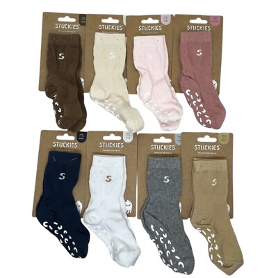 Stuckies Non-Slip Toddler Socks Age 1-2 NWT Choice of Colors