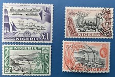 NIGERIA 1953-58 QEII High values from pictorial set  SG77-80 Used Cat £26+