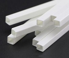 10x ABS Styrol Kunststoff Rechteckiges Vierkantrohr Modell Layout 4mmx9.84"
