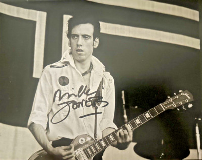 The Clash Mick Jones signiertes Foto 10 x8 inch siehe Fotobeleg Punk Rock