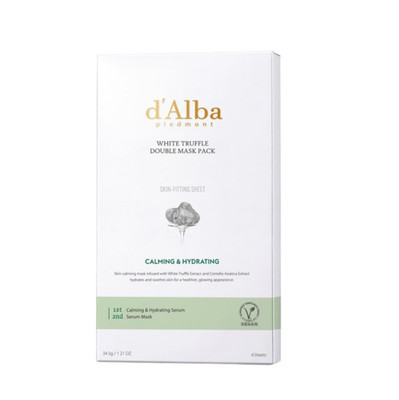 [d'Alba] White Truffle Double Mask Pack Sheet 1Box ( Sheet 4ea ) Korea Cosmetic