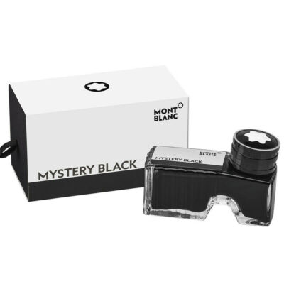 Montblanc Fountain Pen Ink Mystery Black  Ink In Inkwell  60ml New In Box 128184