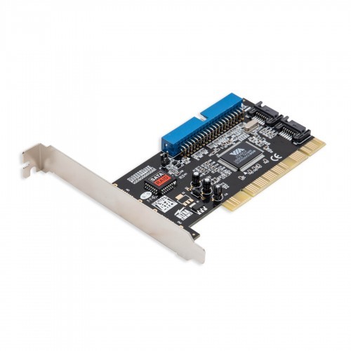 SYBA - 1 Port ATA133 IDE and 2 Port SATA II PCI Software RAID Card - SD-VIA-1A2S - Bild 1 von 7