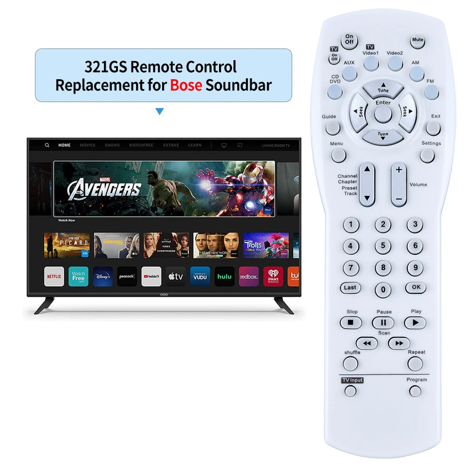 Replacement Remote Control For Bose 321 AV 3-2-1 Media Center Series I, II, III - Image 2 of 4