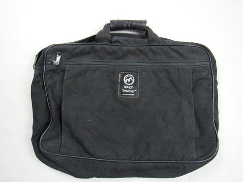 Vtg Tough Traveler Briefcase Hand Bag Made in NY USA Superfolio Messenger Black