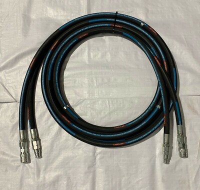 Hydraulik Unterbrecher Schlauch Set 1/2'' 6m komplett mit flachem Flächenschnellverschluss jedes Ende
