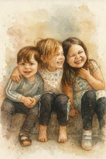 Your Photo to Watercolor Portrait| Digital Art Download| Personalized 3D Art